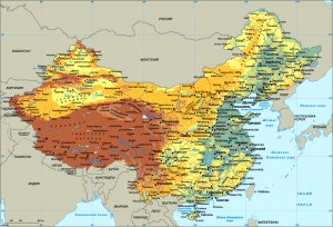 Карта Китая - подробная, на русском языке №2