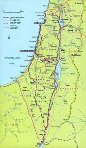 Подробная карта Израиля на русском языке